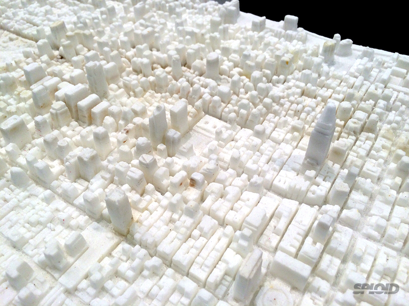 Illustration for article titled This 9-foot-long Manhattan model carved in marble is so damn awesome